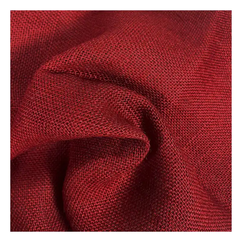 Buy Direct Dark Red Hessian Fabric by the Metre