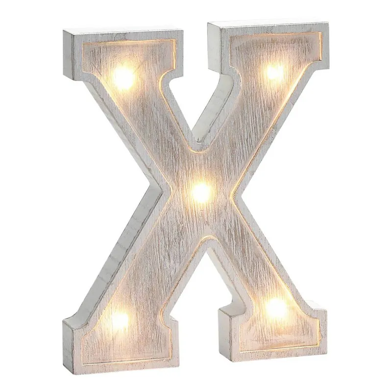 White Washed Wooden LED Letter X 21cm Hot Picks