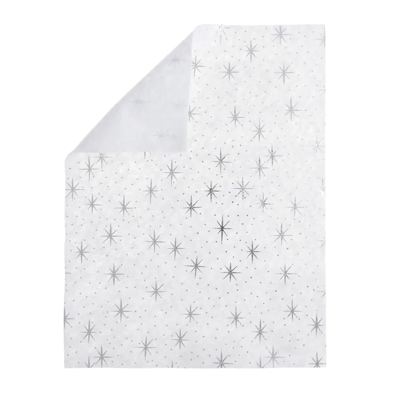 Fast Shipping White Glitter Star Felt Sheet A4