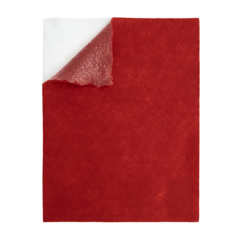 Red Self-Adhesive Felt Sheet A4 Certified