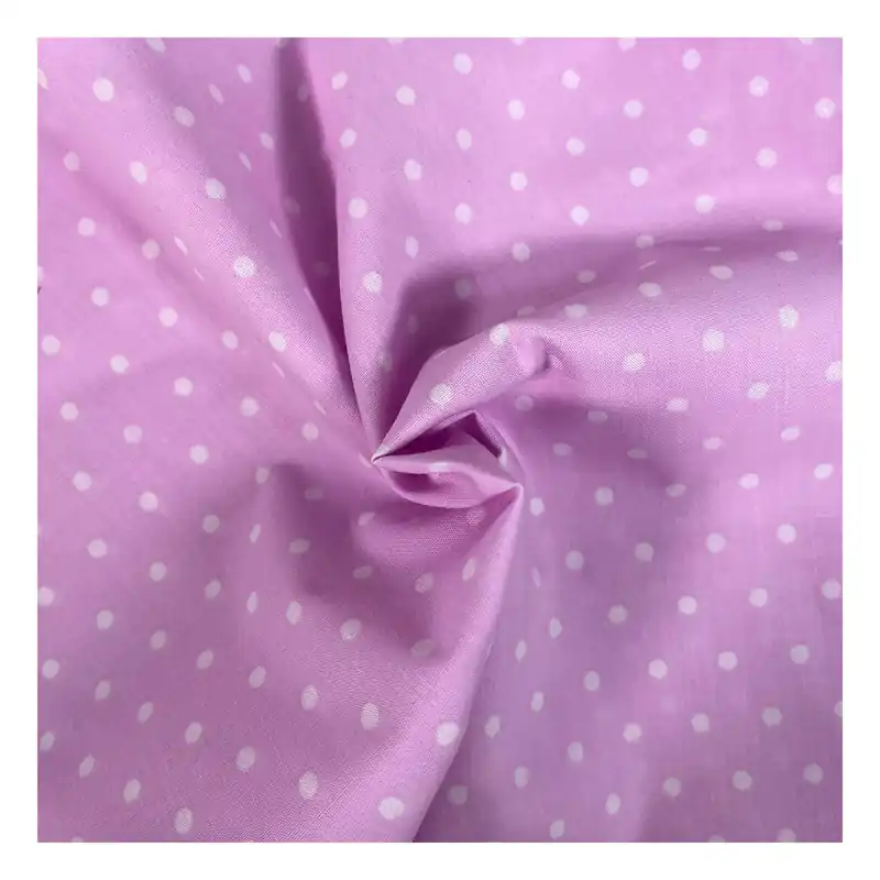 Pale Pink Simple Polka Polycotton Fabric by the Metre Hot Deal