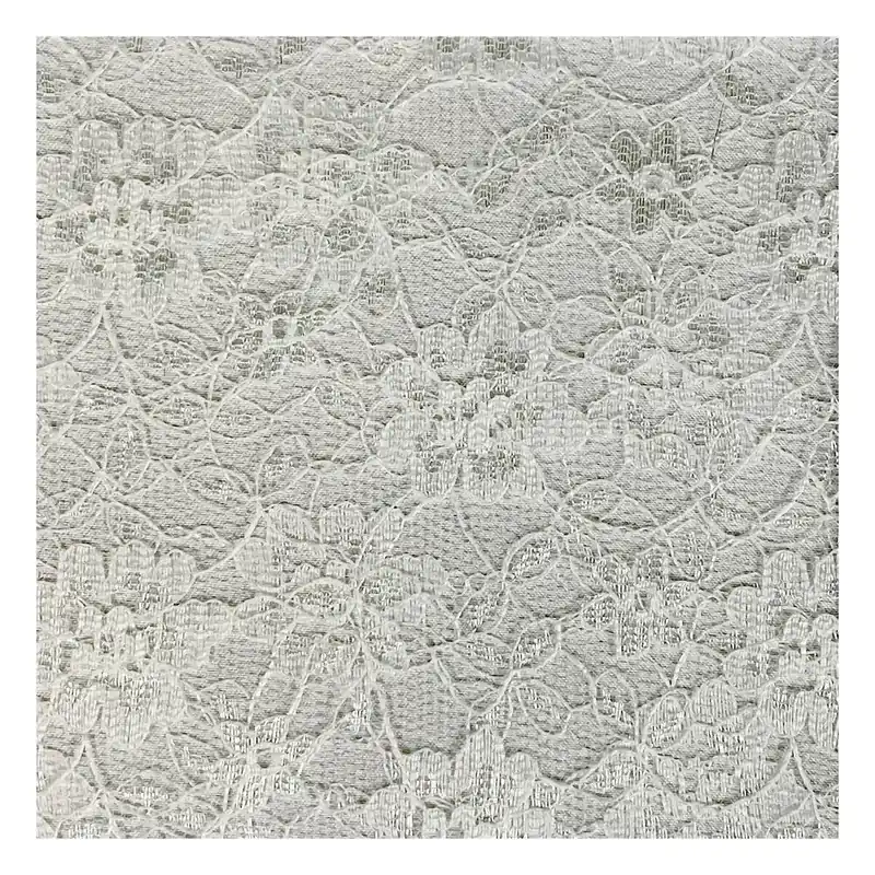 Cream Polyester Floral Lace Fabric by the Metre Same Day Shipping
