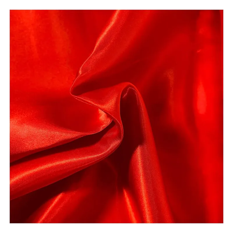 Red Silky Satin Fabric by the Metre Weekend Sale