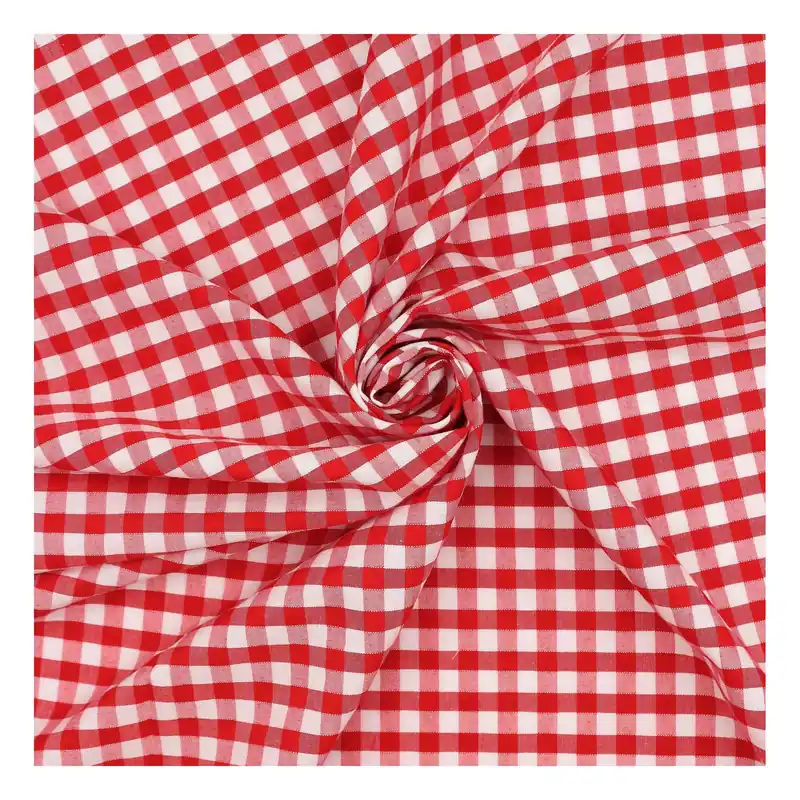 Red 1/4 Gingham Fabric by the Metre Seasonal Sale