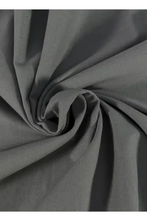 Affordable Mid Grey Cotton Homespun Fabric by the Metre