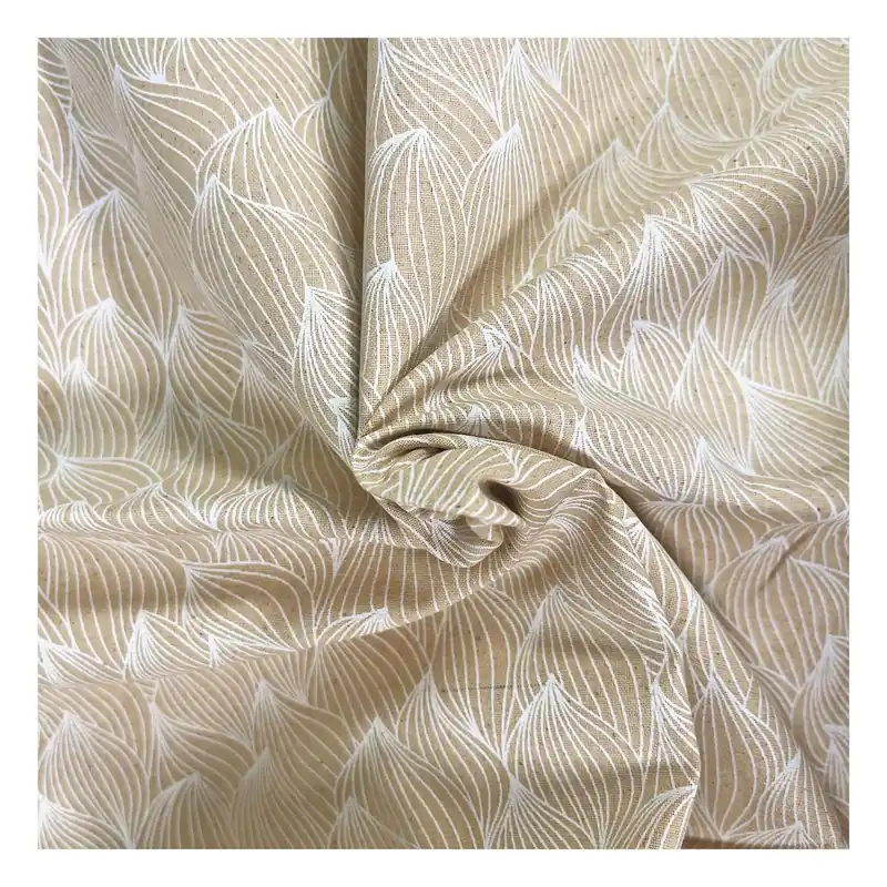 Must Have Natural Leaf Cotton Fabric by the Metre