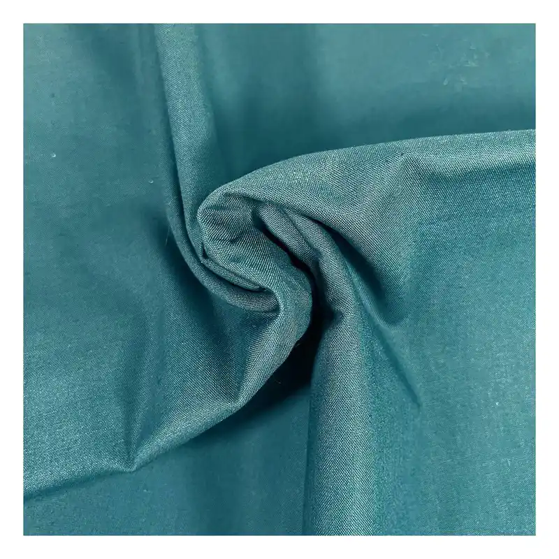 Affordable Teal Organic Premium Cotton Fabric by the Metre