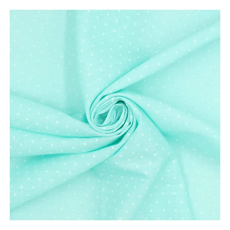 Luxury Mint Spot Print Polycotton Fabric by the Metre