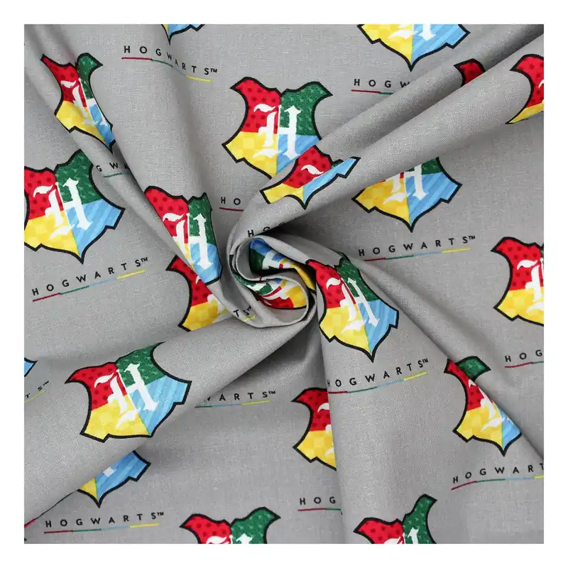 Hogwarts Crest Cotton Fabric by the Metre Certified