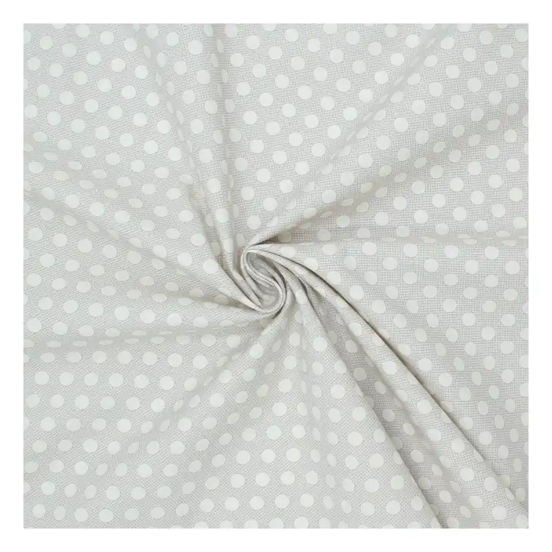 Light Grey Medium Dot Cotton Fabric by the Metre Factory Price