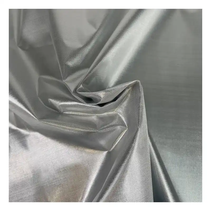 Silver Metallic Sheer Fabric by the Metre Top Rated