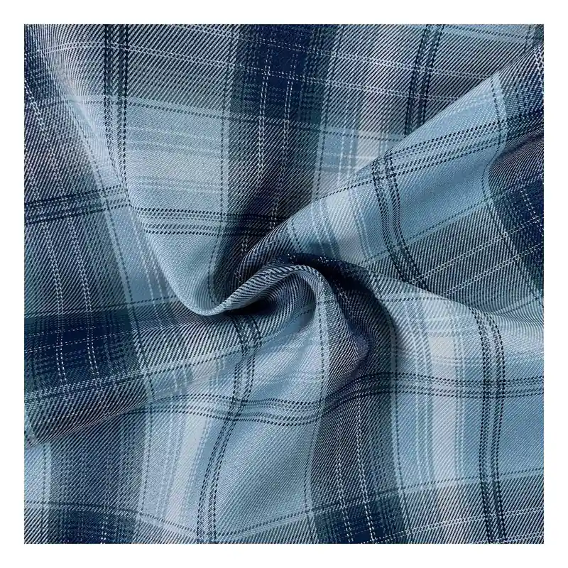 Denim Sparkle Check Polyester Fabric by the Metre New Arrival