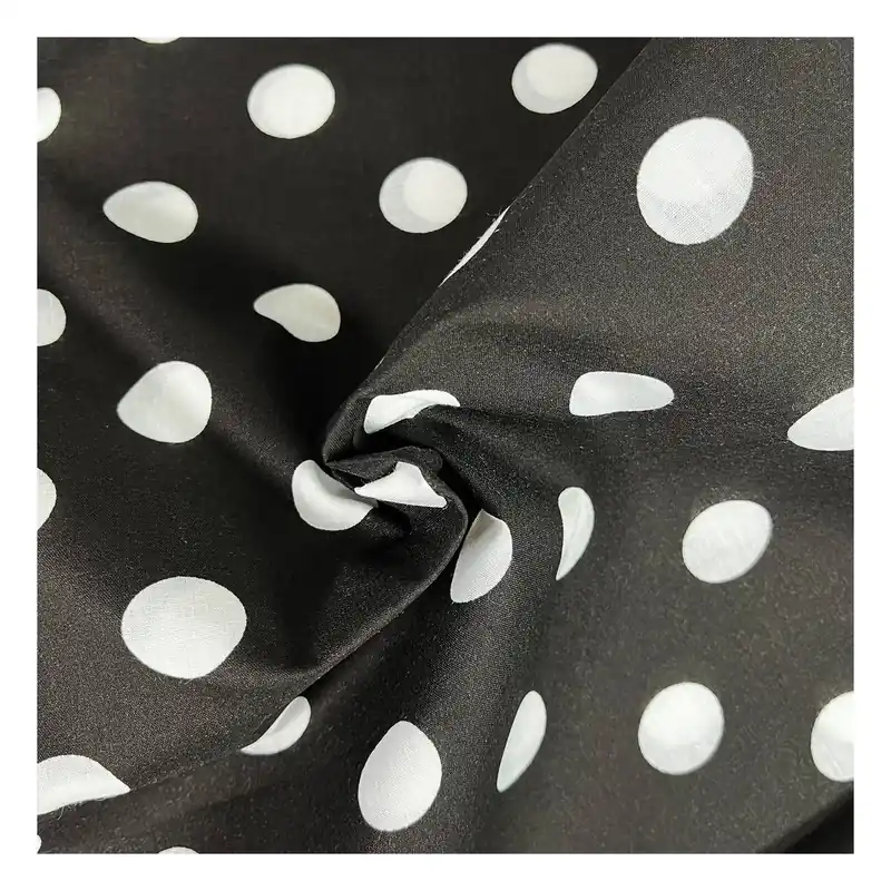 Black and White Spot Polycotton Fabric by the Metre Hassle-Free Returns