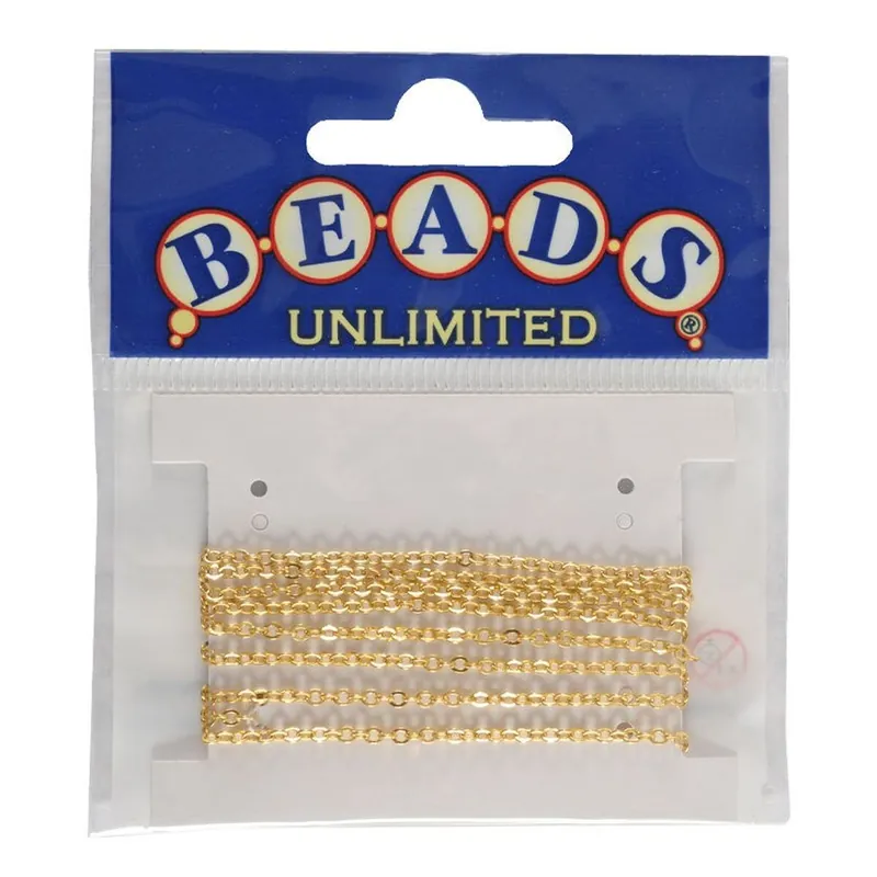 Beads Unlimited Gold Plated Trace Chain 2mm x 1m Exclusive Offer