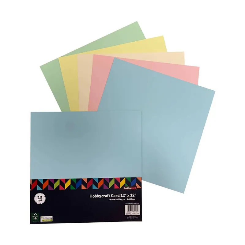 Pastel Card 12 x 12 Inches 20 Pack Original