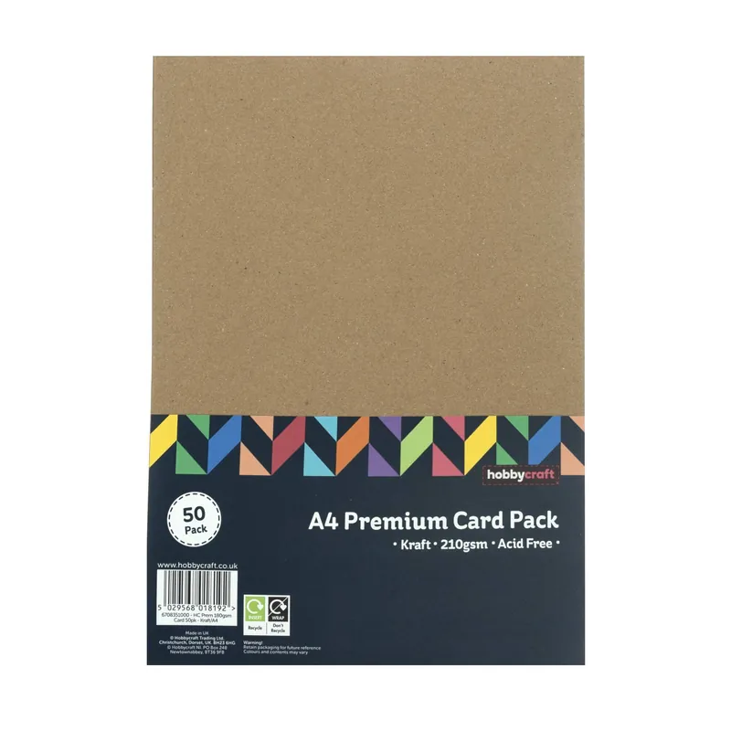 Special Offer Kraft Premium Card A4 50 Pack