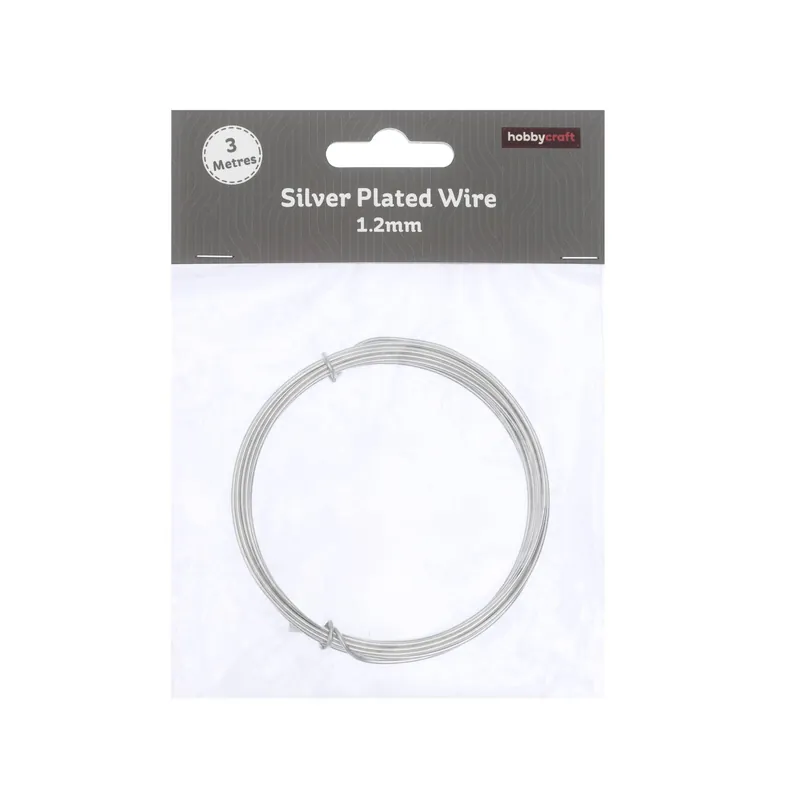 Handmade 1.2mm Silver Plated Wire 3 m