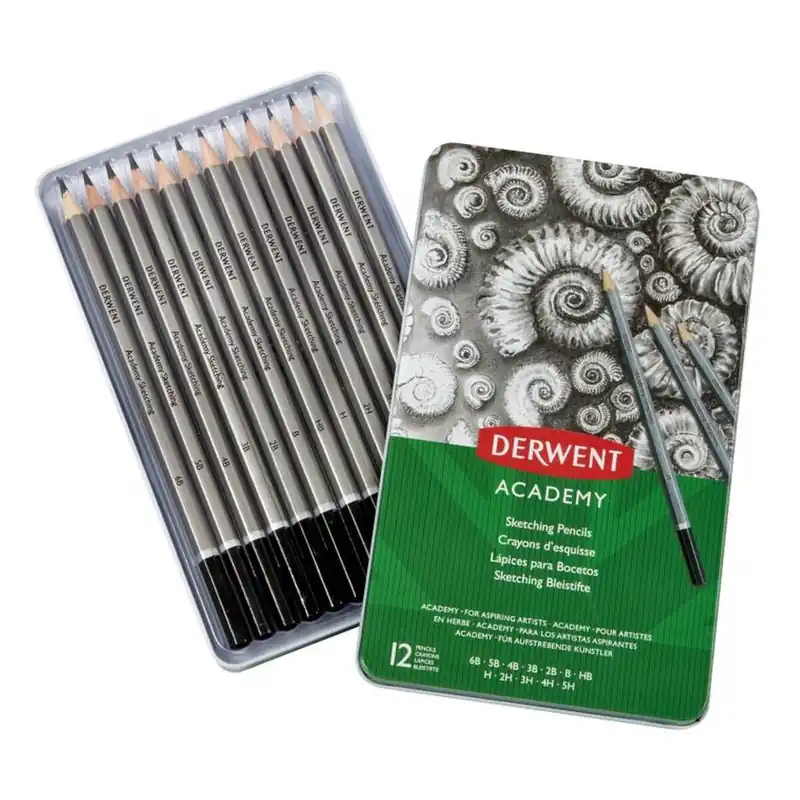 Derwent Academy Sketching Pencils 12 Pack Trusted Brand