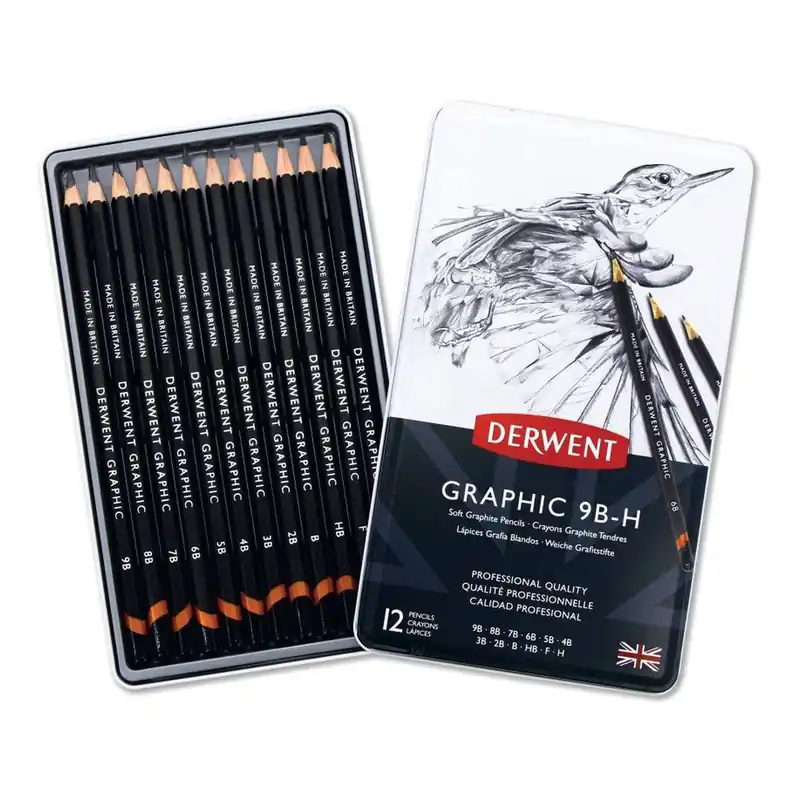 Derwent Graphic Soft Pencil Set 12 Pieces Special Offer