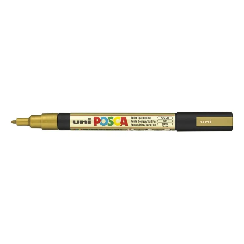 Trusted Brand Uniball Posca Marker PC 3M In Gold