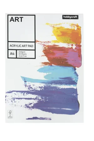 Acrylic Art Pad A4 25 Sheets Crafted