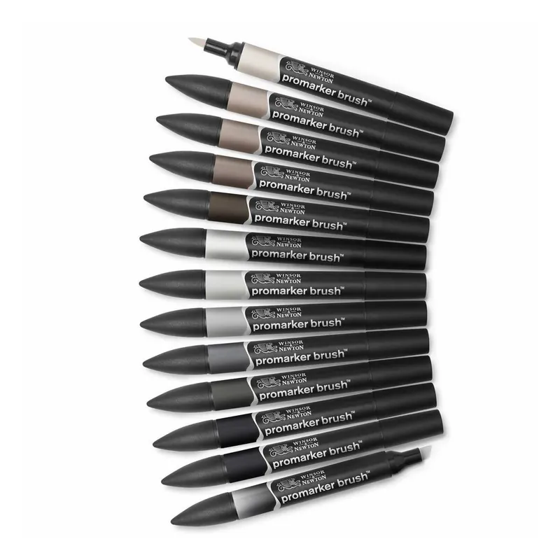 Editor’s Pick Winsor & Newton Grey Promarker Brush 12 Pack