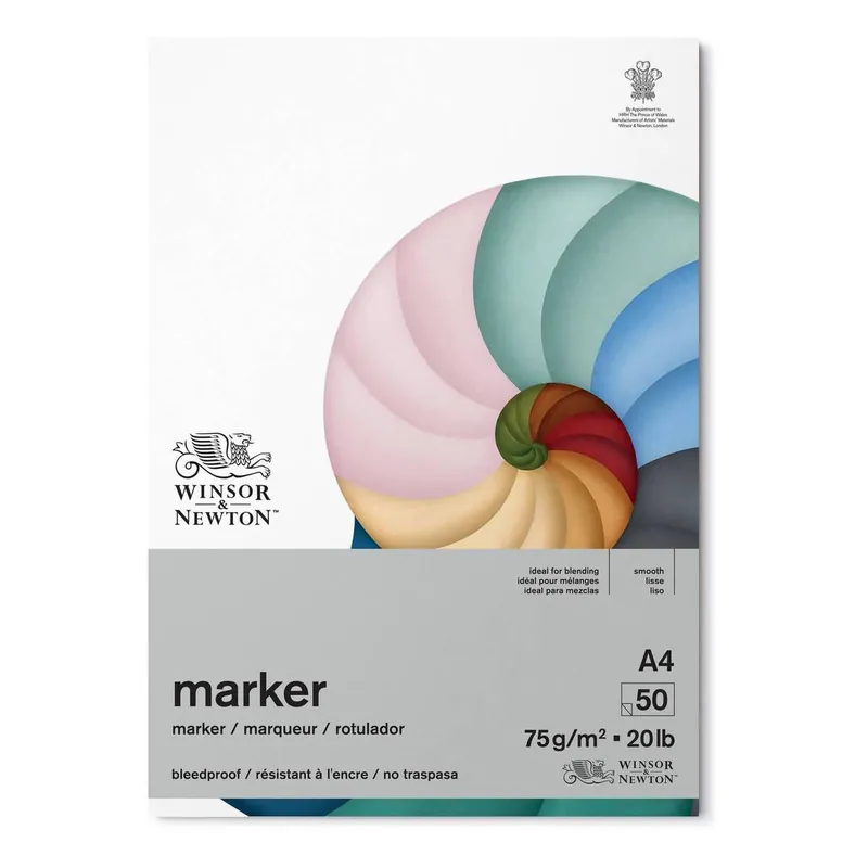 Latest Winsor & Newton Bleedproof Marker Paper A4 50 Sheets