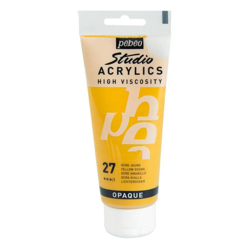 Pebeo Yellow Ochre Studio Acrylic Paint 100ml Shop Now