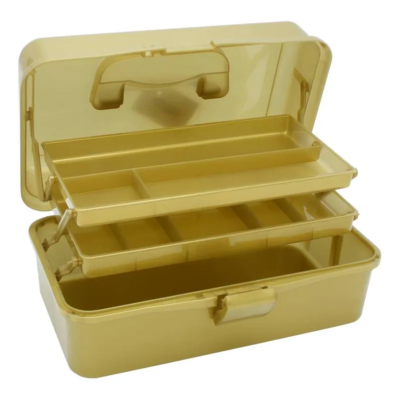 Gold Metallic Caddy 33cm x 20cm x 15cm Best Price
