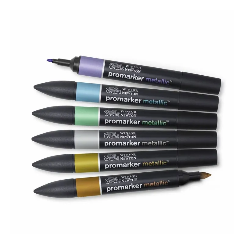 Winsor & Newton Promarker Metallic 6 Pack Modern