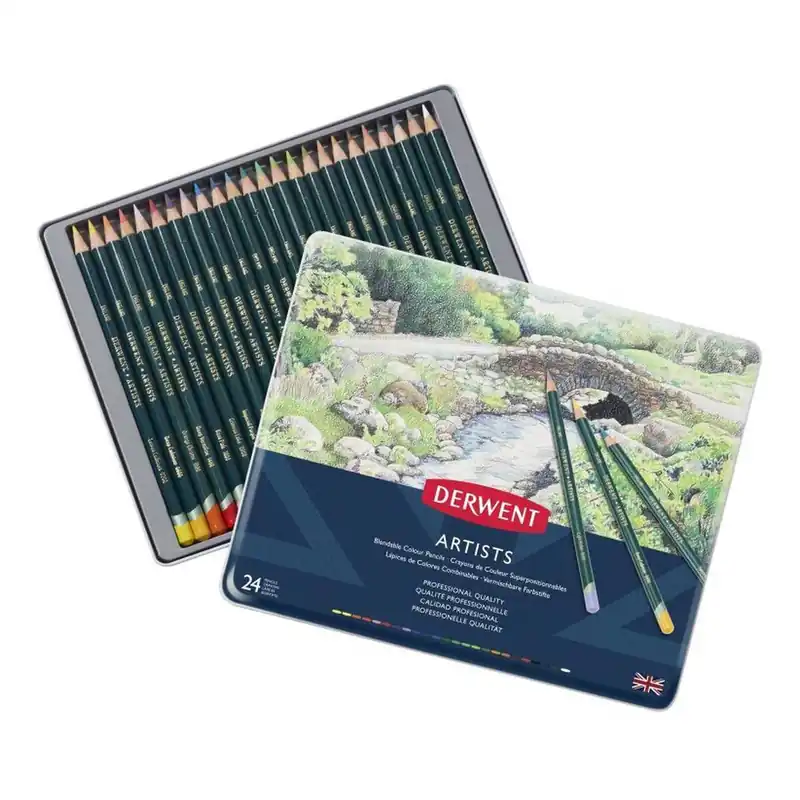 Derwent Artists Colour Pencils 24 Pack Next Day Delivery