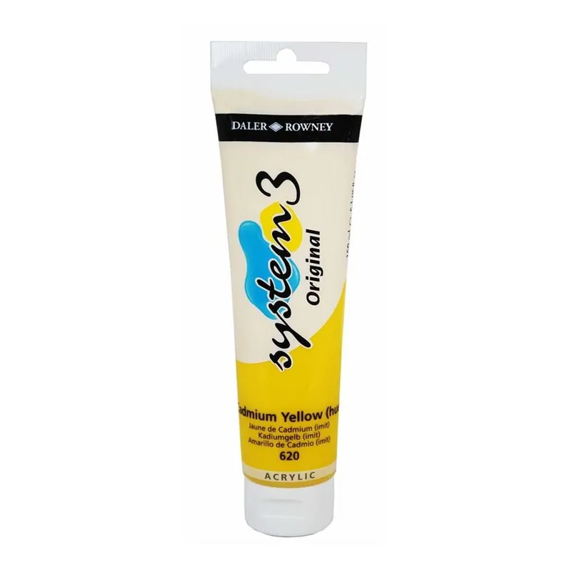 Reduced Price Daler-Rowney System3 Yellow Hue Acrylic Paint 150ml