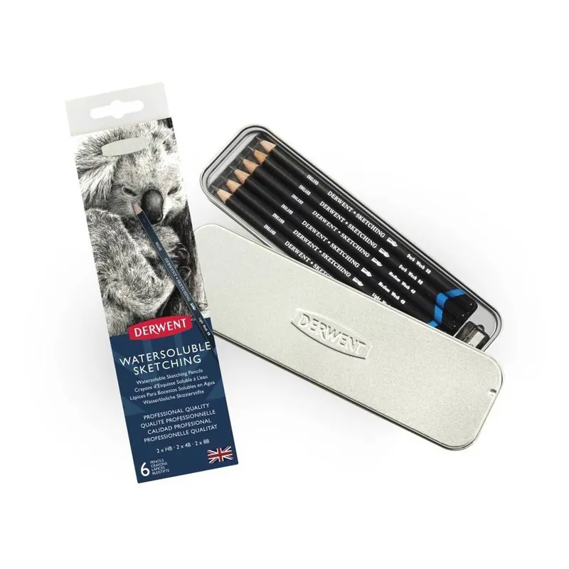 Derwent Water Soluble Sketching Pencils 6 Pack One Day Deal