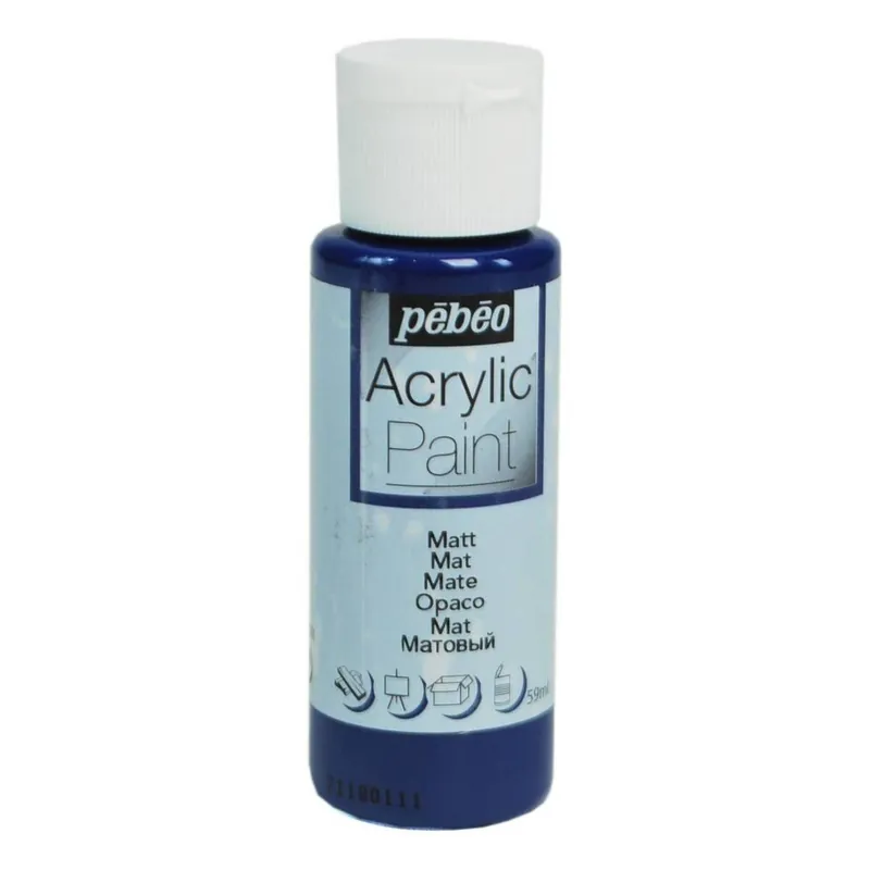 Fast Shipping Pebeo Navy Blue Matt Acrylic Paint 59ml