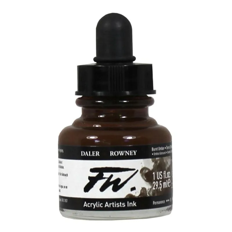 Mega Sale Daler-Rowney Burnt Umber FW Artists Ink 29.5ml
