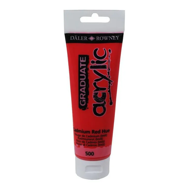 Daler-Rowney Graduate Cadmium Red Hue Acrylic Paint 120ml Clearance