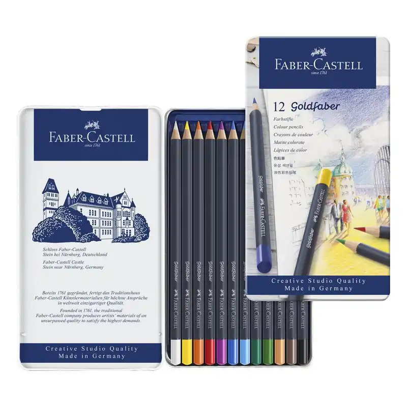 Authentic Faber-Castell Goldfaber Colour Pencils 12 Pack