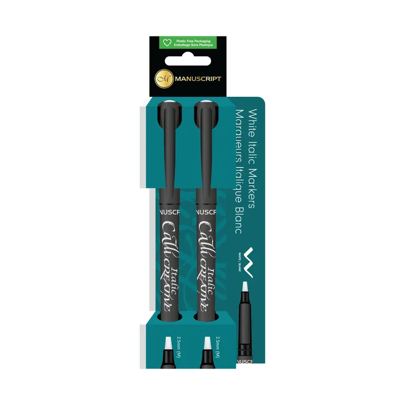 Buy Direct Manuscript Callicreative White Italic Markers 2 Pack