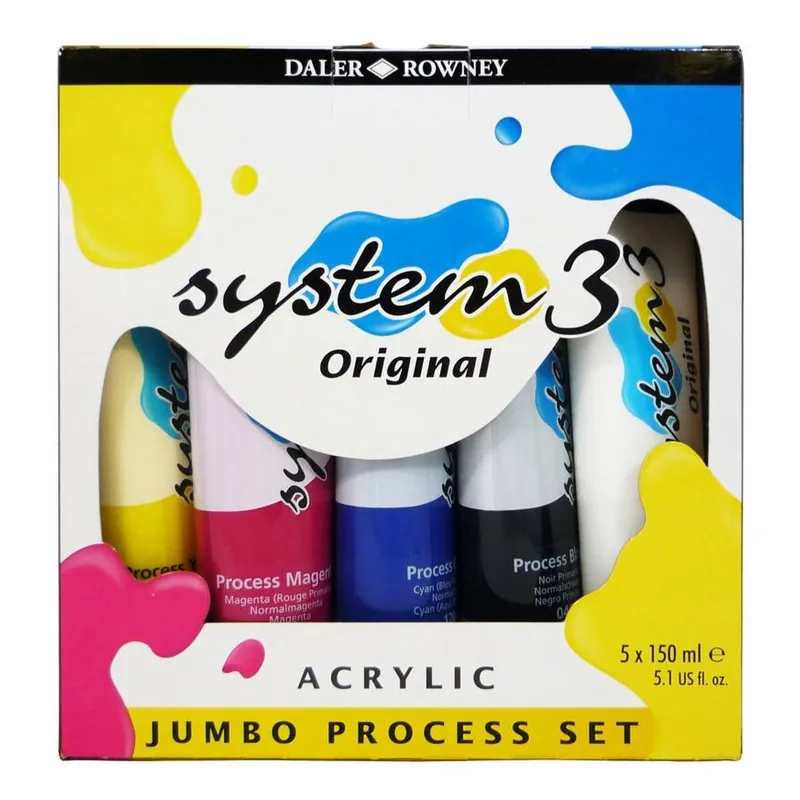 Daler-Rowney System3 Original Acrylic Jumbo Process Set Must Have