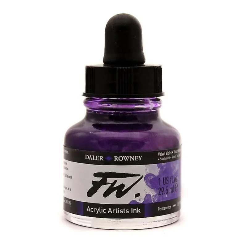 Premium Daler-Rowney Velvet Violet FW Artists Ink 29.5ml