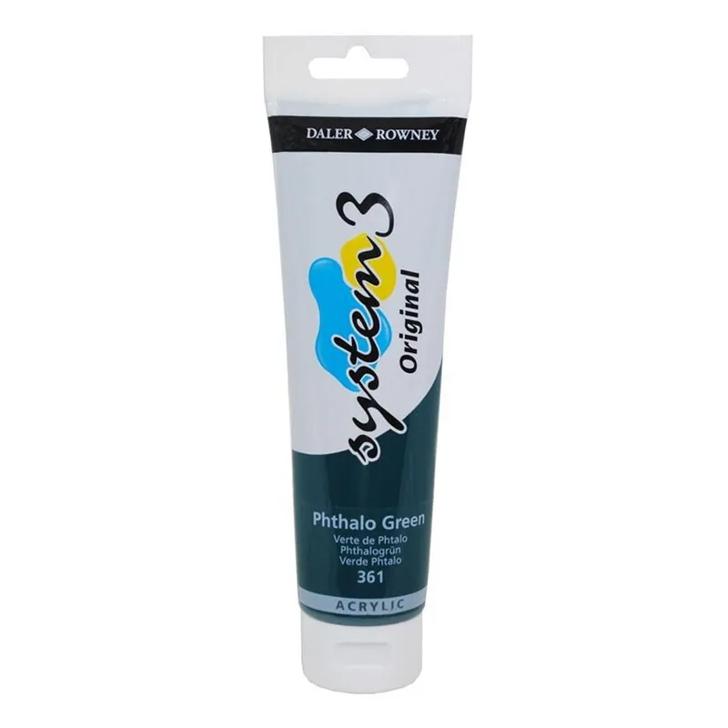 Best Choice Daler-Rowney System3 Phthalo Green Acrylic Paint 150ml