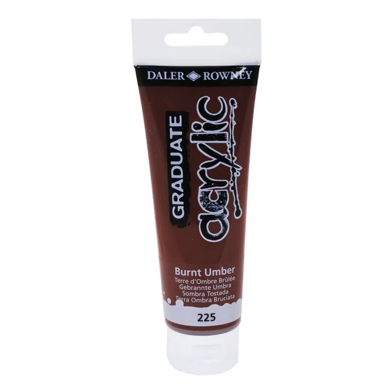 Daler-Rowney Graduate Burnt Umber Acrylic Paint 120ml Buy Online