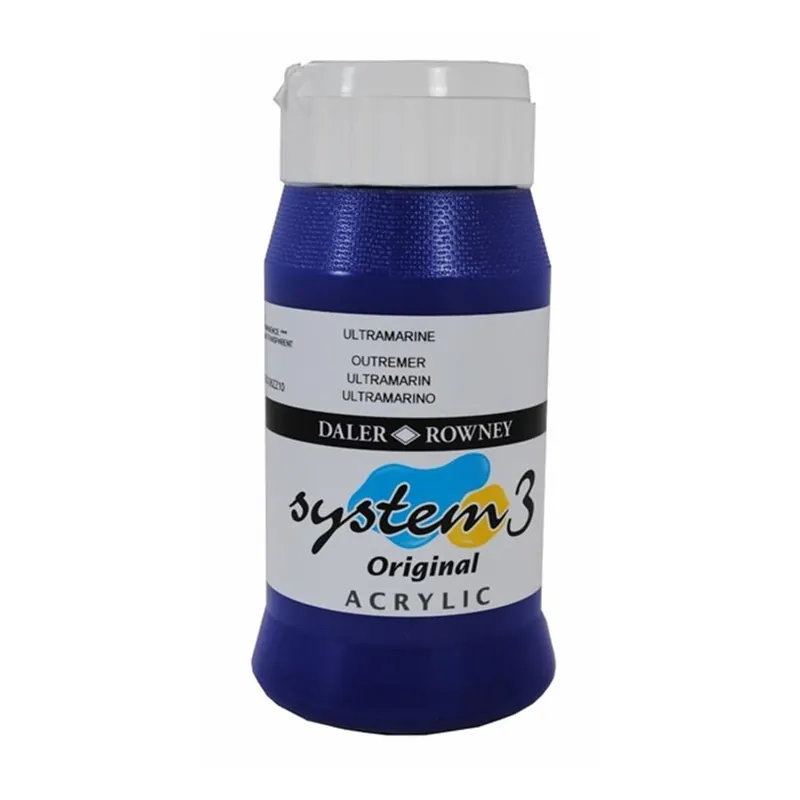 Deal Daler-Rowney System 3 Ultramarine Acrylic Paint 500ml