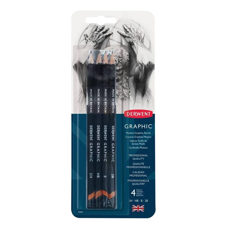 Derwent 4 Graphic Medium Pencils Super Sale