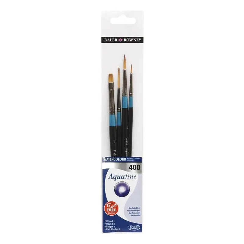 Aquafine Short Handled Watercolour Brushes Set 400 4 Pack Get Yours