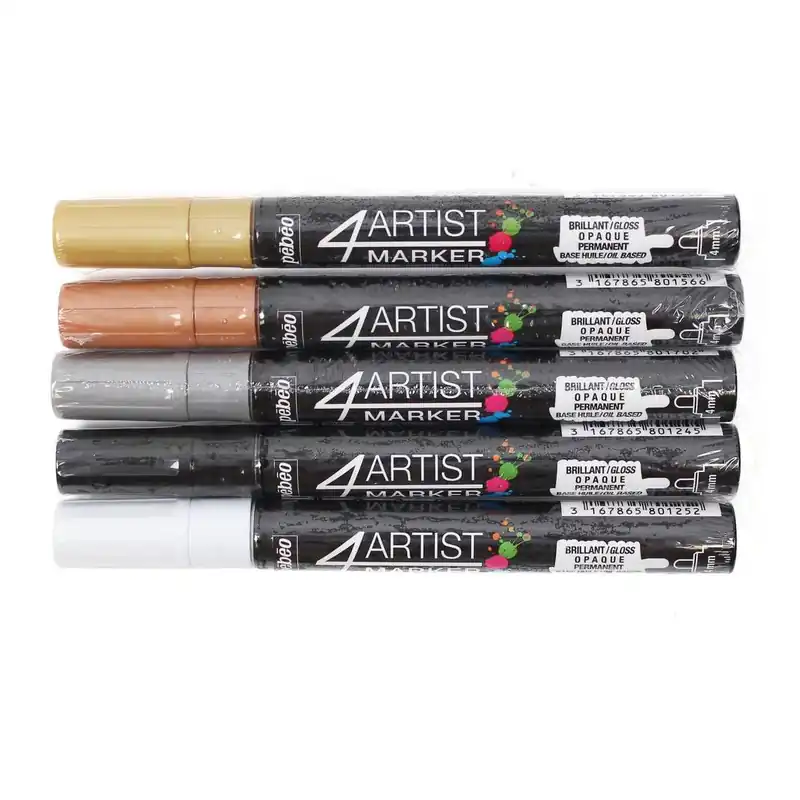 Warranty Included Pebeo 4Artist Metallic Markers Set 5 Pack