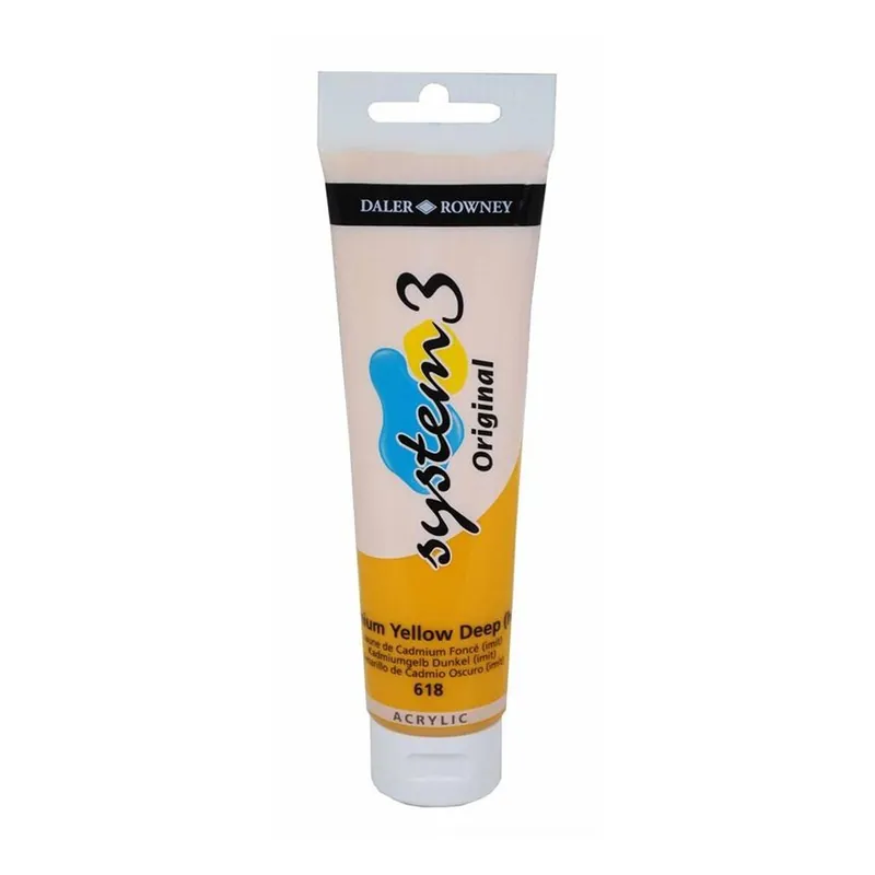 Daler-Rowney System3 Yellow Deep Hue Acrylic Paint 150ml Wholesale