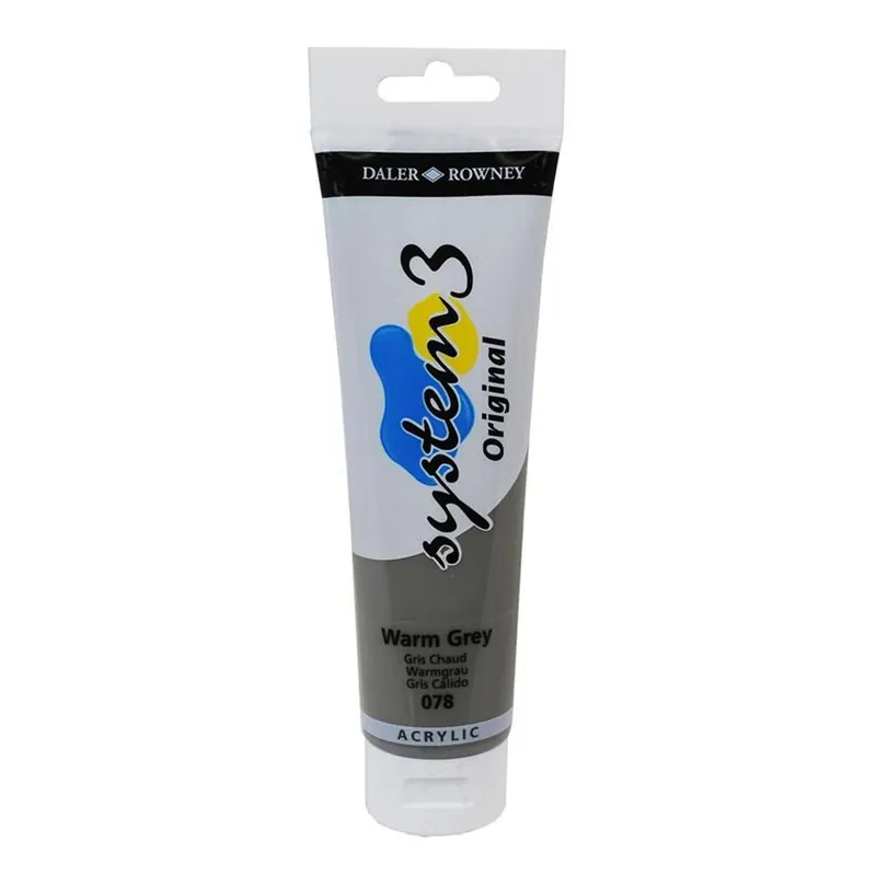 Daler-Rowney System3 Warm Grey Acrylic Paint 150ml Super Sale