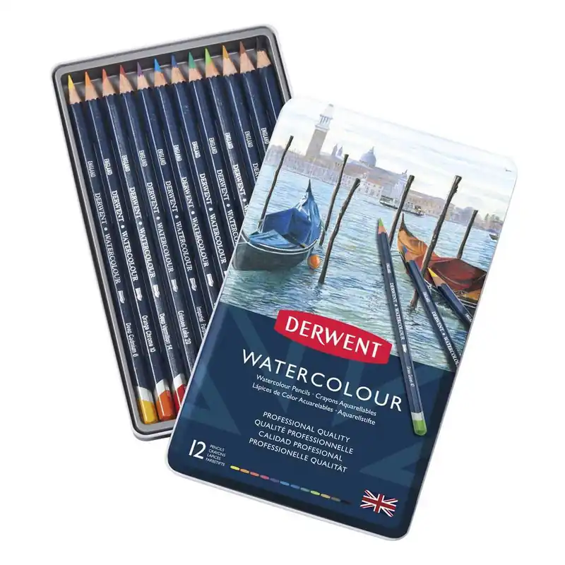Buy Direct Derwent Watercolour Pencils 12 Pieces