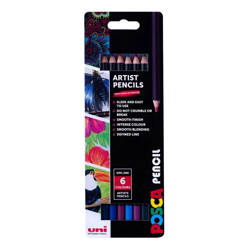 Uni-ball Posca Luxe Artist Pencils 6 Pack Markdown